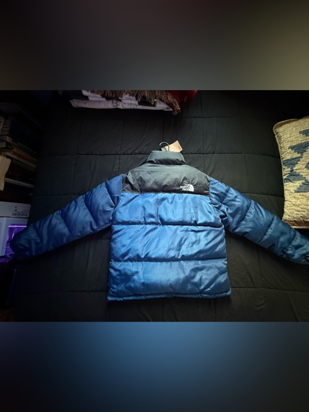 The North Face Blue and Black Puffer Jacket - Picture 7 of 8